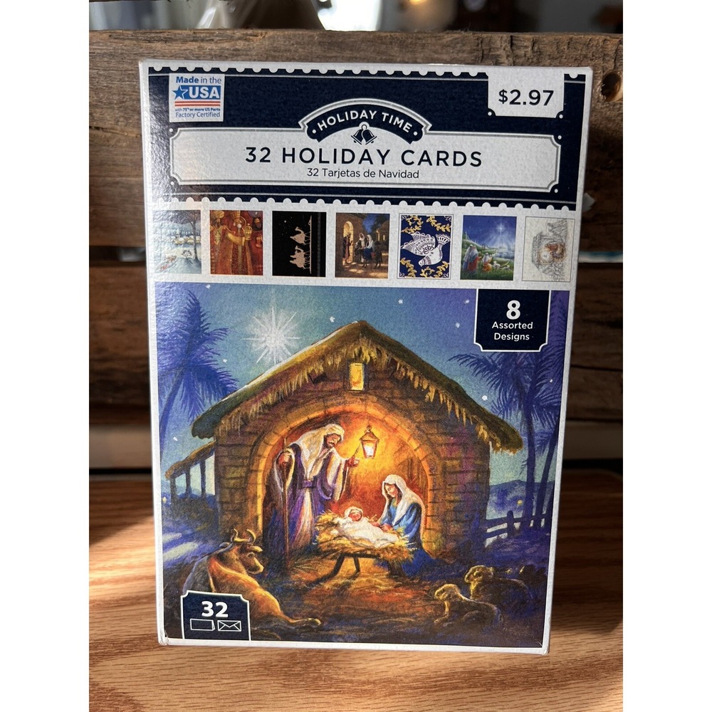 Family and Friends Boxed Christmas Cards 32 ct new in box, Holiday greeting